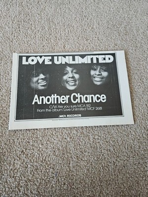 TBOOKM27 ZEITSCHRIFTENWERBUNG 5X8'' LOVE UNLIMITED - EINE WEITERE CHANCE 