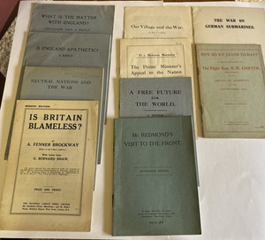 10 World War One WW1 Pamphlets by various. Bryce, Churchill, G. Bernard Shaw