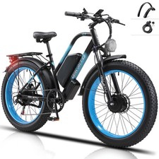 2000W Dual Motor E-Bike For Adult 48V 1104WH Lithium Battery UL2849 24" FatTire