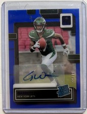 2022   Clearly Donruss - Rated Rookie Garrett Wilson #56 Blue Autographs /99 