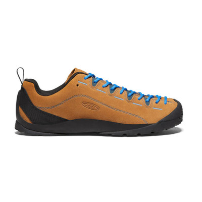 KEEN Men's Jasper Low Height Leather Sneakers, Cathay Spice/Orion Blue, Sizes