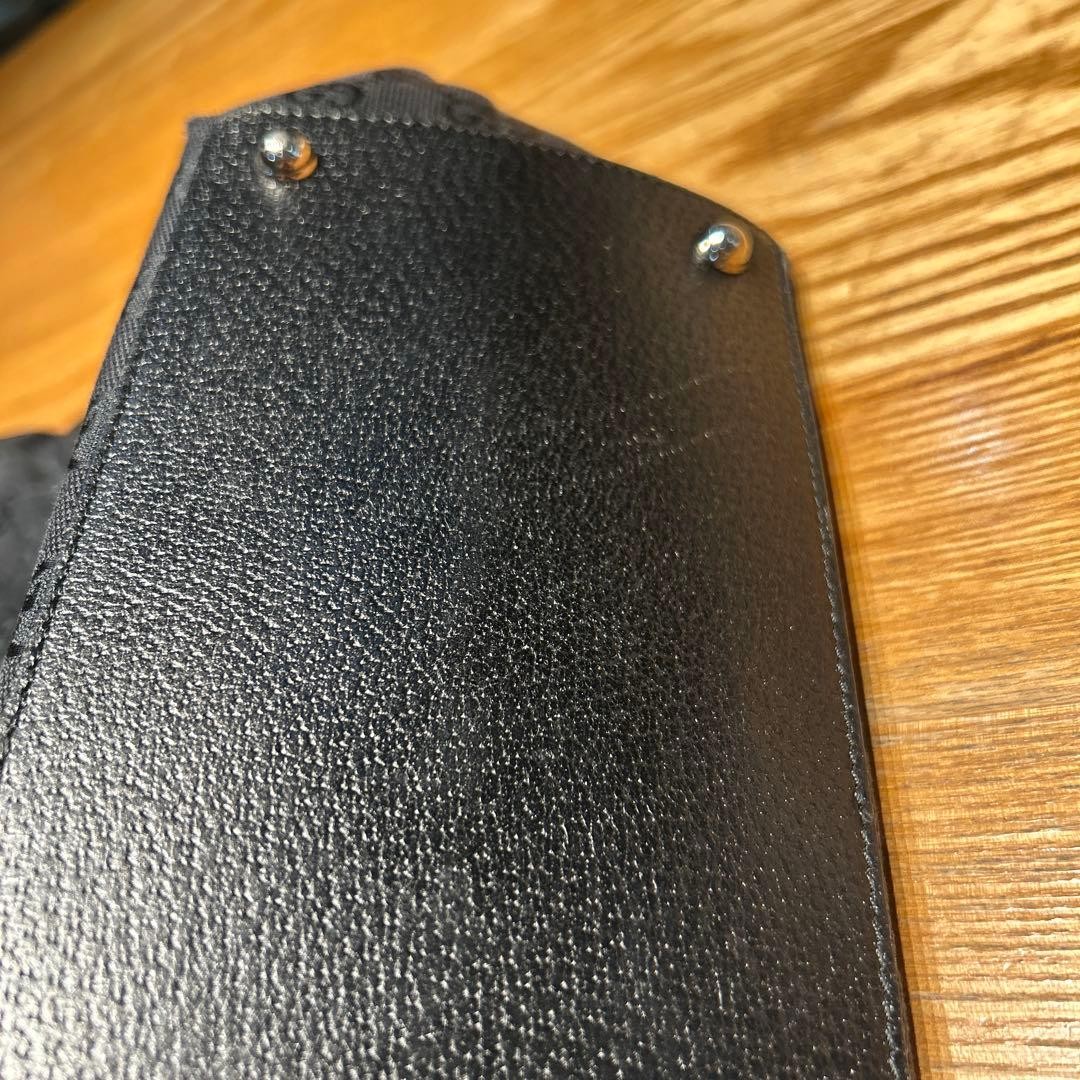 GUCCI Canvas Tote Bag Women Black Silver Hardware Durable Authentic thumbnail 18