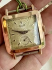 Vintage Collectors Rolex 18K Yellow Gold Square Shape Bubbleback 4643