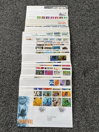 Job Lot of 48 UK GB First Day Covers & Covers FDC's 1991 - 2000 Lot #O7