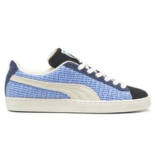 PUMA Suede Crochet Lace Up Mens Blue Sneakers Casual Shoes 39724401
