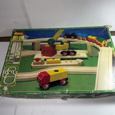 Vintage BRIO 33142 Wooden Train In Original Box Rare One Blue Train