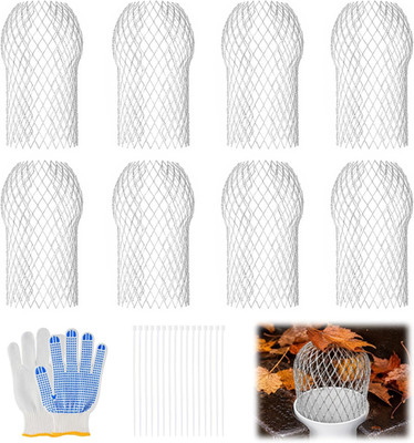 Gutter Drain Guard, 8-Pack Expandable Downspout Filters Fits Most Residential Do