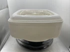 Vtg MCM Art Deco Square Milk Glass Ceiling Light Fixture Flush Mount 9x9x6” NICE