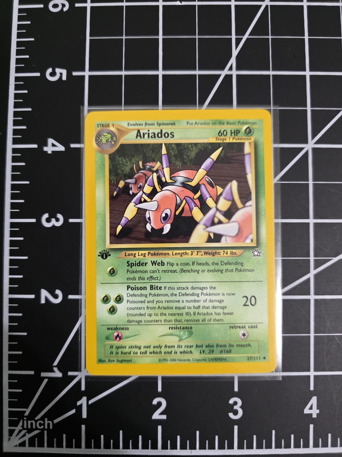 Ariados 27/111 1st Edition Pokemon Neo Genesis NM/M