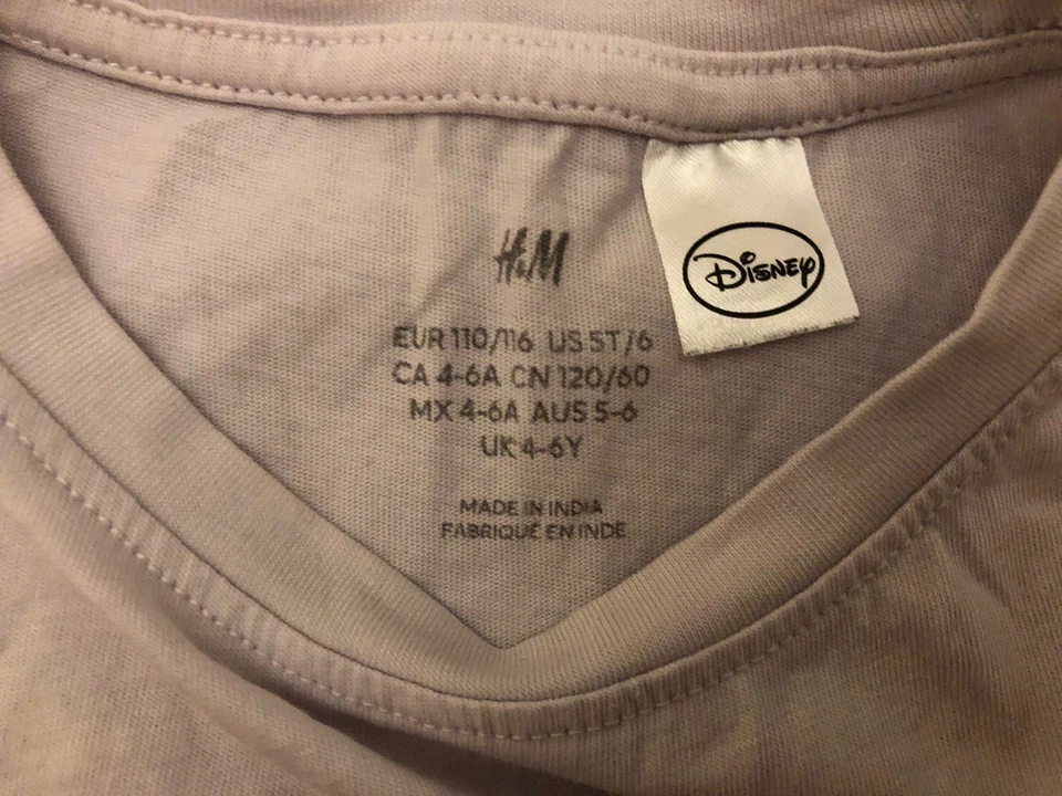 H&M Disney Frozen Elsa T Shirt Size 4-6 Years - Image 4 of 4