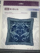 RIOLIS - Counted Cross Stitch Kit - #1700-  Cushion/Panel Spanish Lace- Blues