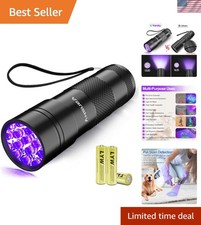 Multi-Functional 395nm UV Blacklight Flashlight for Easy Stain Bug Detection
