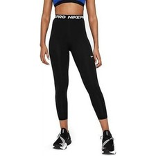 Nike Pro Women's High Rise Mesh Paneled Tight Fit Leggings, S