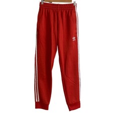 adidas Originals Three-Stripe Track Pants, Size Small, Red Women USED