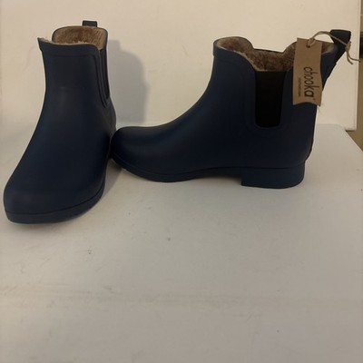 CHOOKA WOMEN Delridge Chelsea Waterproof Rain Boots Navy Size 9