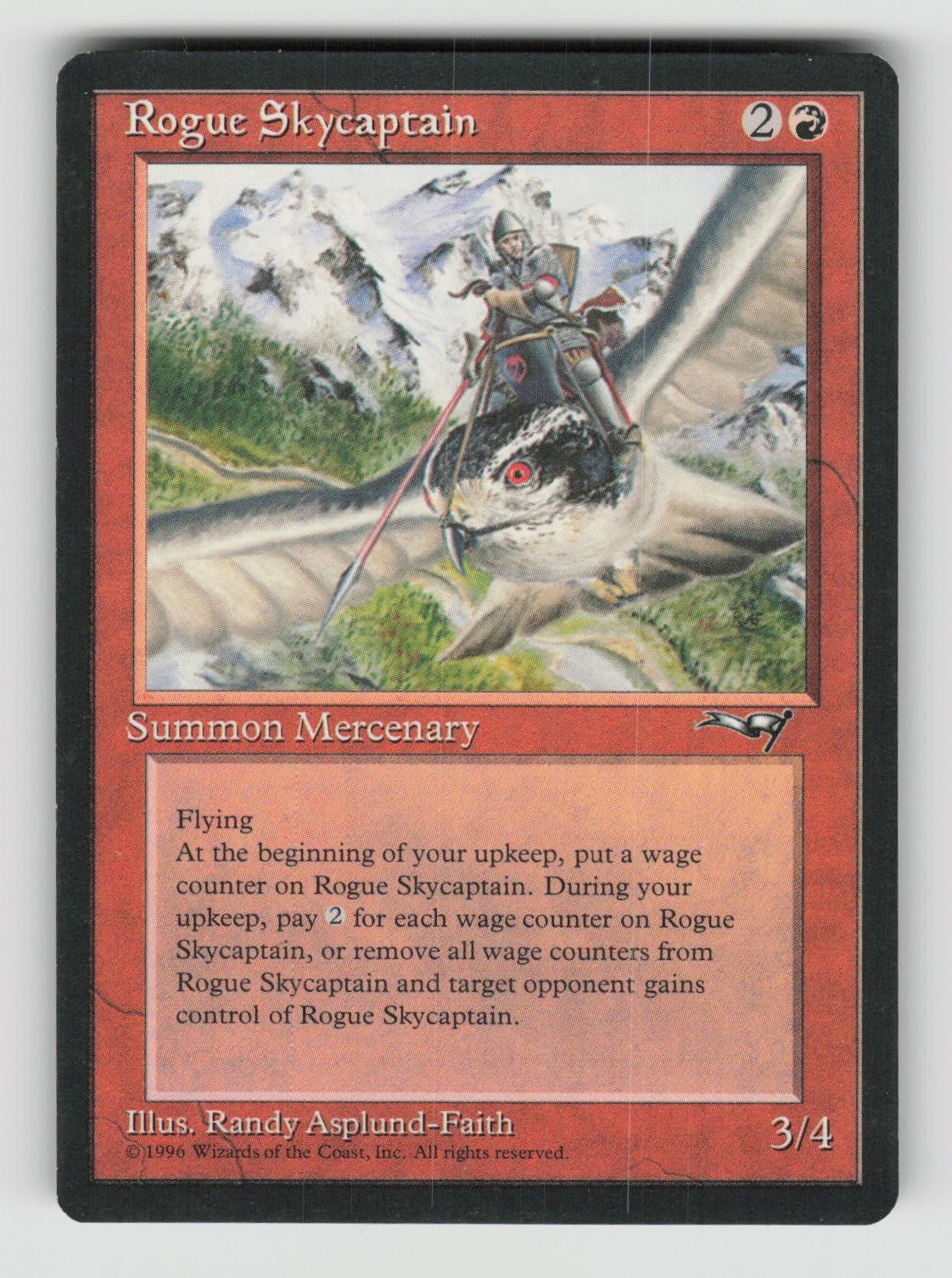 Rogue Skycaptain Rare Alliances Magic: The Gathering Moderately Played