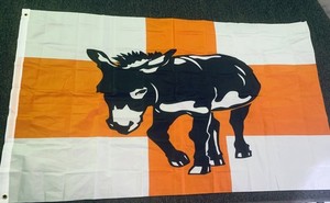 Peaceful Valley Donkey Rescue Flag Mule Burro Texas 3x5 Banner Advocate Wall Art