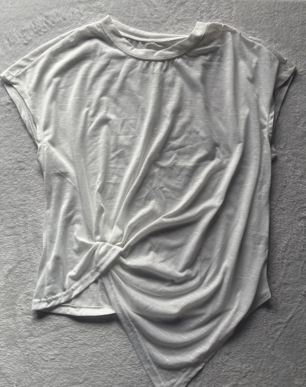 • SHEIN White Short Sleeve Twist-Front Top Women’s Size 0XL
