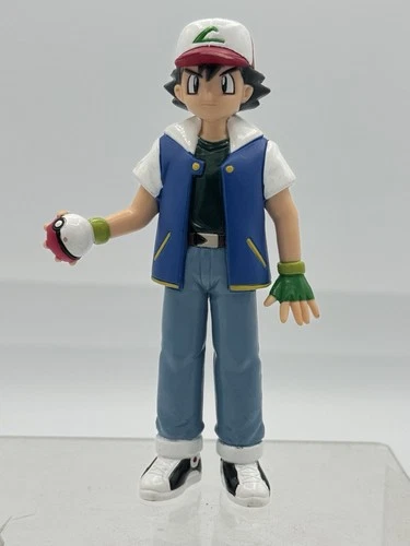 1998 TOMY Ash Ketchum Pokemon Trainer Action Figure Toy 5" Vintage