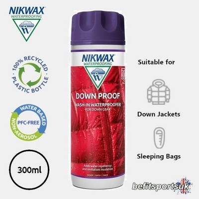 NIKWAX DAUNENFEST EINWASCHBAR WASSERDICHT DAUNENJACKEN DICHT WASCHMASCHINE GTX