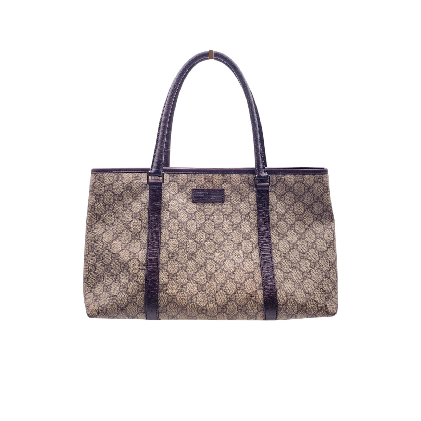 Gucci Borsa a Spalla Tote Shopping Bag in Tela Monogram Marrone