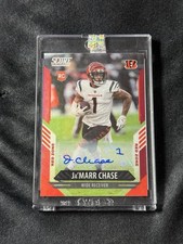 Ja’Marr Chase 2021 Chronicles Score Update Rookie Red Zone Prizm Auto #11/20 RC