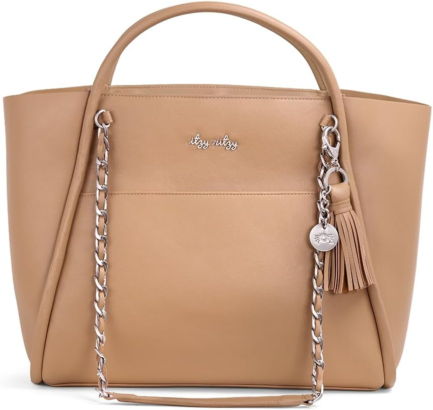 Vegan Leather Boss Tote Diaper Bag Stroller Straps