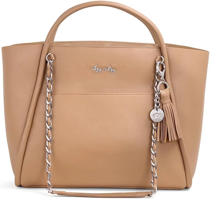 Vegan Leather Boss Tote Diaper Bag Stroller Straps