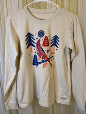 Life Is Good Women’s Crusher Tee Nordic Cardinal Long Sleeve Size Medium NWOT