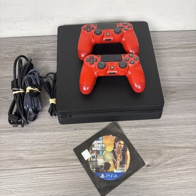 Sony PlayStation 4 Console - 500 GB (CUH1215A) Bundle With 2 Controllers, Game