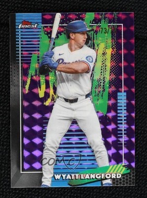 2026 Topps Finest Common Purple Geometric Refractor 73/75 Wyatt Langford 1v9r