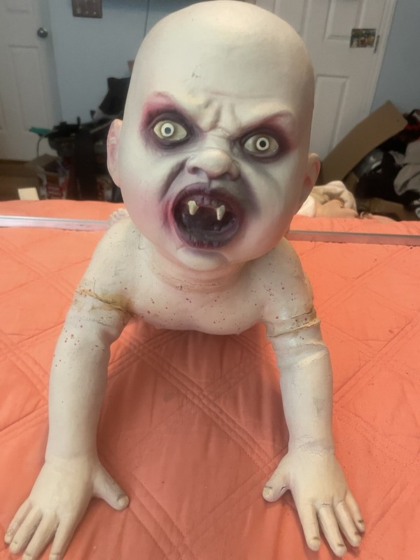 Spirit Halloween Zombie Baby Wall Crawler Retired Halloween Prop
