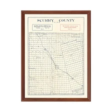Old Map of Scurry County, TX 1923 - Vintage Texas Art