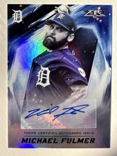 Michael Fulmer 2017 Topps Fire Auto Autograph 195/325 Detroit Tigers