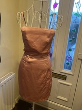 BNWT PRETTYLITTLETHING LADIES PINK CUTAWAY MINI SLIP DRESS SIZE 10