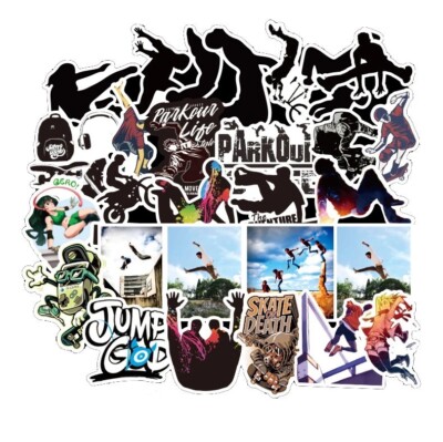20 Random Parkour Adventure Sports Stickers Decals Laptop Hydro Free Shipping!