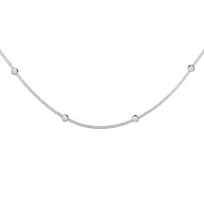 Silver Chocker with Circle - Silver 925 Rhodium Plating