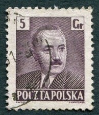POLAND 1950 5g violet SG687 used NG President Bierut ##W26