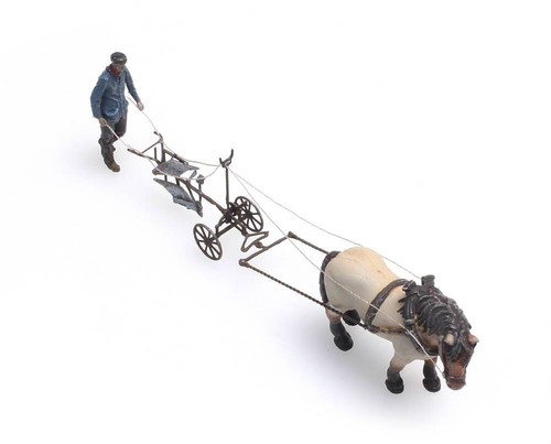 HO Scale Accessories - 387.392 - Horse and plough - Picture 2 of 6