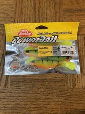 Berkley Powerbait Ripple Shad Fire Perch 4.10 IN-1ea 5ct Pkg,-NEW-SHIPS N 24 HRS