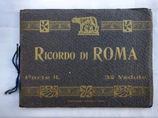 Rome Italy Photo Album Book Sepia Vintage 32 Photos “Ricordo Di Roma”