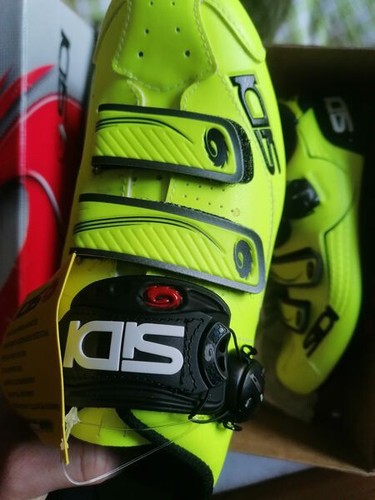 Sidi Scarpe Carbon Rennradschuh Cross MTB Gravel Gr. 41/42 neongelb Shimano NEU - Bild 7 von 12