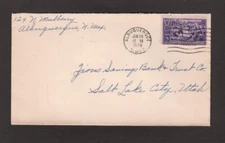 U.S. Postal Cover - Postmark - Albuquerque, N.M. - June 28, 1939
