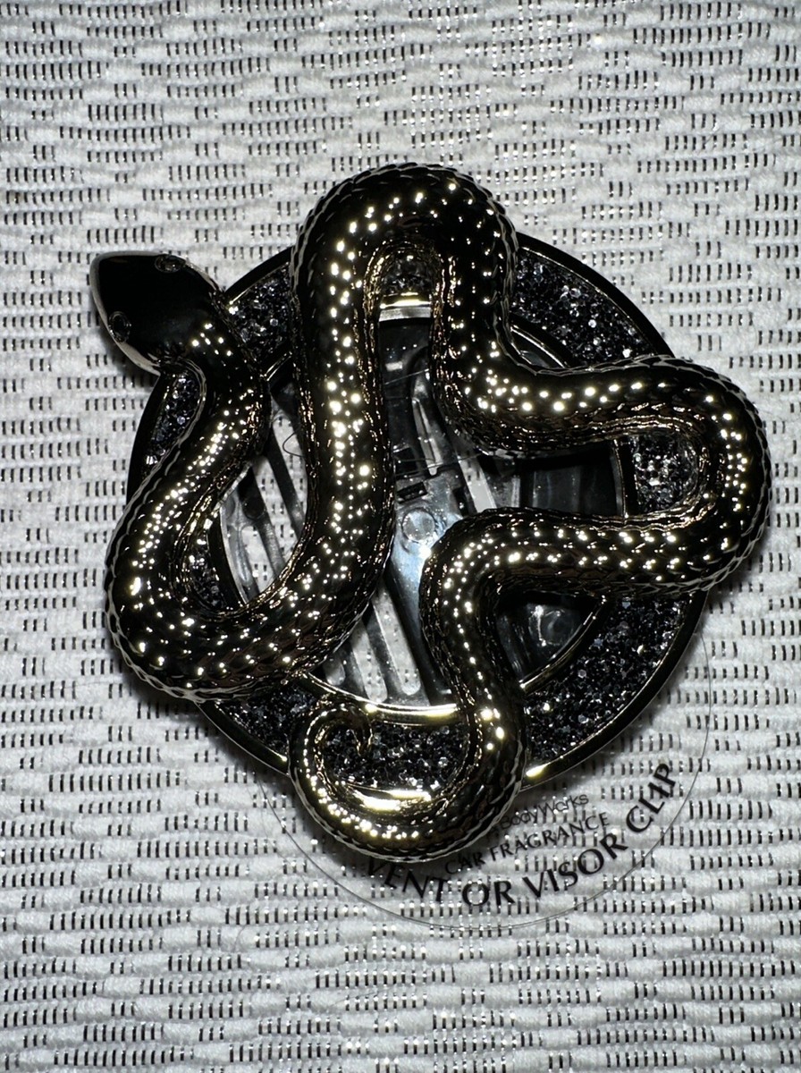 BATH & BODY WORKS CAR FRAGRANCE VENT VISOR CLIP GOLD SNAKE New