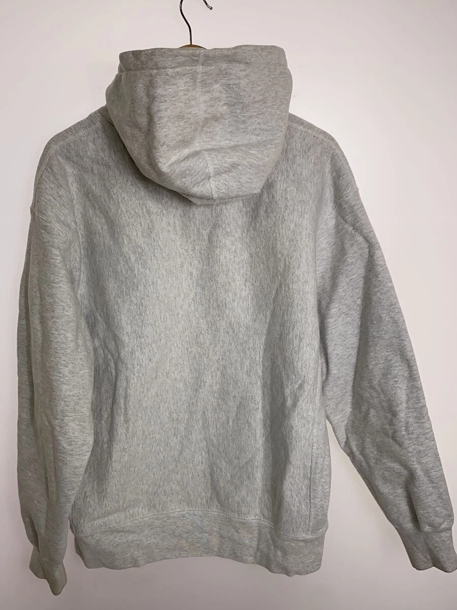 Felpa Supreme con cappuccio L cotone grigio tinta unita usata