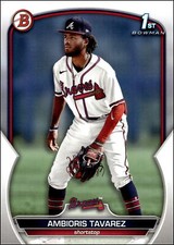 2023 Bowman #BP-33 Ambioris Tavarez   1st Rookie Atlanta Braves