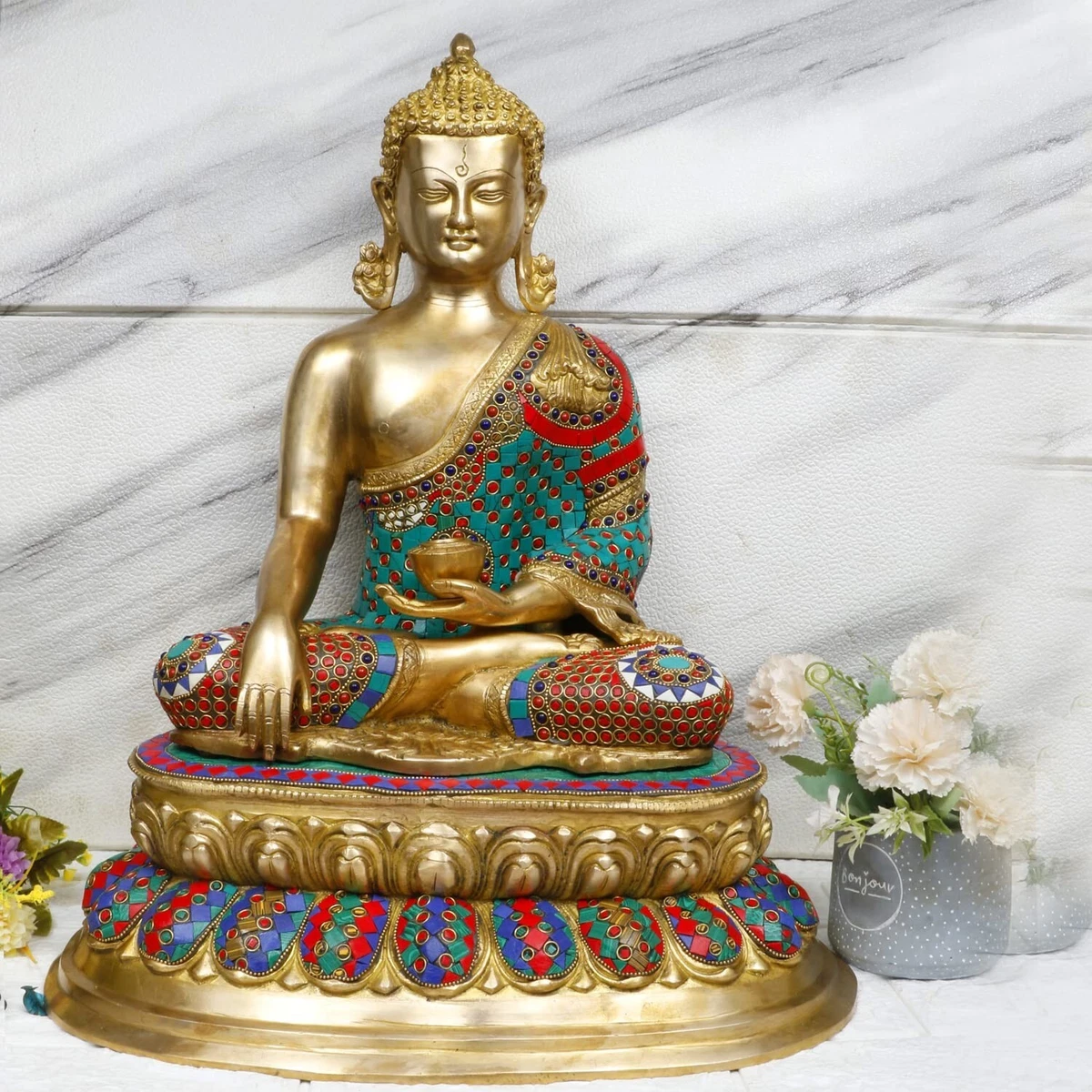 Buddha brass sale statue
