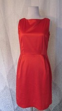 NWT NEW Emploi Pleated Red Sheath Career Work Cocktail Sleeveless Dress Size XS