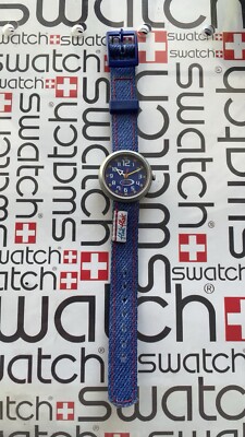 Flick Flak By Swatch Jeans Strap Kids Learning Watch 30mm  display picture 3