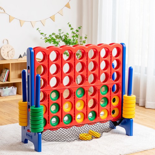 4-in-a-Row Connect Game 4-to-Score Giant Game Set W/Net Storage for Kids & Adult - Picture 3 of 6